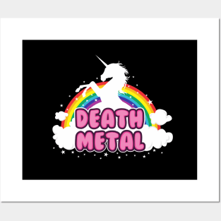 death metal parody funny unicorn Posters and Art